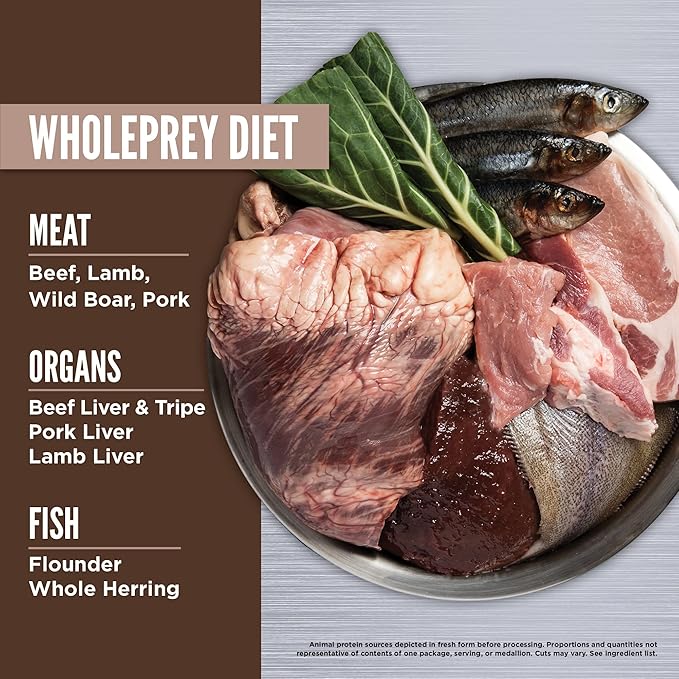 ORIJEN Grain Free High Protein Freeze Dried Dog Food & Topper Regional Red Recipe 16oz Bag