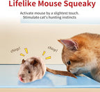 PETGEEK Gigwi Chirping Mouse Cat Toy, Fake Toys for Indoor Cats, Melody Chaser Toys with Hanging Loop for Bored Indoor Adult Cats Kittens Interactive Play (Mouse)