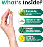 Flea and Tick Prevention for Dogs Chewables - Made in USA - Natural Flea and Tick Chews Supplement - Oral Pills for Dogs - Pest Defense - All Breeds and Ages - 120 Soft Tablets