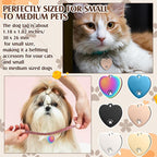 Hicarer 30 Pcs Stainless Steel Blank Pet ID Tags Personalized Dog Name Tag with Hollow Design Engraved on Both Sides Dog Cat Collar Name Accessories Regular Size DIY (Heart Shape)