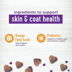 Wellness Barkin' Bacon Flavored Soft Chew Skin & Coat Supplements for Dogs, 90 Count (Pack of 2)