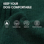 IECOii Great Dane Sweater,5XL Extra Large Sweater for Giant Breed Dogs in Winter,Turtleneck Cold Weather Knit Clothes,Machine Washable,Elastic Pullover for Saint Bernard,Mastiff (Green,XXXXXL)