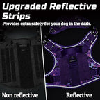 rabbitgoo Tactical Dog Harness for Large Dogs, No Pull Military Service Vest with Handle & Molle, Easy Control for Training Walking, Adjustable Reflective Straps, Purple Camo, L