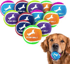 EXPAWLORER Squeaky Tennis Balls for Dogs-12 Pack High Elastic Dog Balls for Aggressive Chewers,Interactive Dog Chew Toys for Training, Fetching, Chewing, Playing for Dogs Christmas Toys