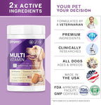 Dog Multivitamin 21-in-1 Chews for Dogs. Rich with Fatty Acids & Antioxidants. Supports Healthy Gut, Mobility & Immune System. for Seniors and Puppies – 60 Soft Chews, Made in The USA, Enjoy!