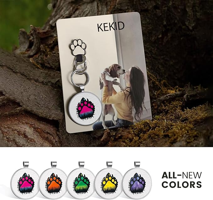 Personalized Dog Tags with QR Code - Custom Dog Name Tags, Smart Pet ID Tags, Free Online Scan for Instant Pet Location Alert Email
