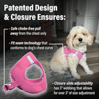 Doggie Design Dog Harness - No Choke Dog Harness, Dog Vest, Mesh Polyester, Pet Harness, Simple Step in and Go Design, Harness for Dog - Candy Pink, L