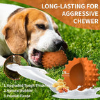Apasiri Dog Balls for Aggressive Chewers, Dog Toys for Aggressive Chewers, Squeaky Balls for Dogs, Floatable Dog Toys for Aggressive Chewer Large Breed Peanut Butter 2 Pack