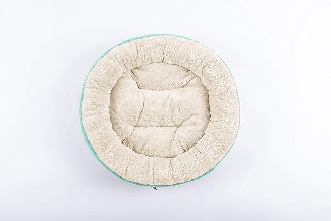 Love's cabin Round Donut Cat and Dog Cushion Bed, 20in Pet Bed for Cats or Small Dogs, Anti-Slip & Water-Resistant Bottom, Super Soft Durable Fabric Pet Beds, Washable Luxury Cat & Dog Bed Blue