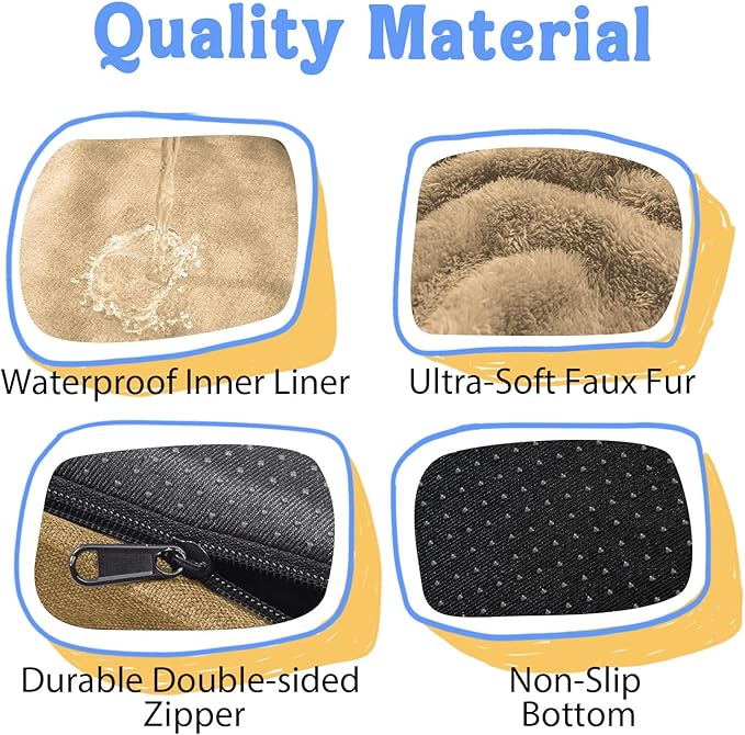 Washable Orthopedic Large Dog Bed -XL Large Dog Bed with Removable & Waterproof Cover Pet Beds with Foam Support for Big Size Dogs with Bolster
