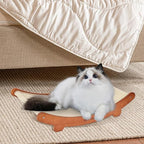 Sisal Cats Scratcher Bed Shaped U, Beech Wood Scratching Pad Indoor cat Toy,Durable,Wooden Cat Furniture Protector, Scratch Post for Larges Cats Scratcher Lounge,Clawing and Play