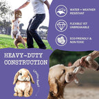 No-Stuffing Bunny Squeaky Dog Toy for Aggressive Chewers, Tear-Resistant Plush Puppy Teething Toy to Keep Them Busy, Tough Interactive Tug of War & Dental Chew for Small Medium Large Dogs
