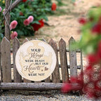 10 Inch Polyresin Memorial Garden Stone, Angel Wings Stepping Stones Outdoor, Memorial Gifts for Loss of Loved One, Décor for Homes, Lawn and Garden (Round Wings)