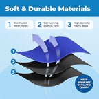 Voyager Escape-Proof Step-in Lock Cat Harness & 5ft Neoprene-Handle Leash Set All-Weather Mesh with Reflective Stitching for Small to Large Cats by Best Pet Supplies, Black Trim-Royal Blue (327), XS