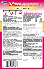 INABA Churu Cat Treats, Grain-Free, Lickable, Squeezable Creamy Purée Cat Treat/Topper, 60 Servings, Tuna Variety Box