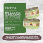 Weruva Classic Cat Stews!, Stewy Lewis with Lamb, Chicken & Salmon in Gravy, 2.8oz Can (Pack of 12)
