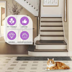 16 x 8 Inch Scat Mat for Cats, 12 Pack Scat Mat with Spikes Outdoor, Cat Deterrent with Strips Digging Stopper Cat Spike to Keep Other Animals Away from Furniture, Plants