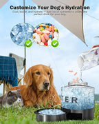 Dog Water Bottle Travel Bowl - 56oz Large Portable Dog Water Bowls Dispenser for Camping Essentials Hiking Traveling Beach Car Accessories, Leak Proof Pet Drinking Bottle Jug Bowls Dispenser