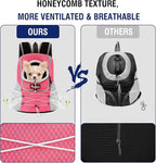 Pawaboo Pet Dog Carrier Backpack, Puppy Dog Travel Front Carrier for Small Medium Dogs Cats, Adjustable Breathable Dog Carrying Backpack with Safety Strips for Hiking, Walking (Pink S Up to 5 lbs)