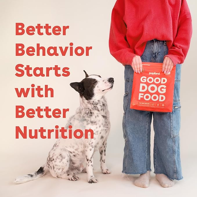 Pupford Good Dog Food, Freeze-Dried Raw, High-Protein, Superfood Ingredients, Vet-Approved, No Fillers or Artificial Additives (Beef Recipe, 25 oz)