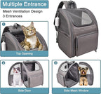 Jespet Pet Backpack Carrier for Small Dog, Puppy, Soft Carrier Backpack Ideal for Traveling, Hiking, Walking and Outdoor Activities with Family (4-Grey)