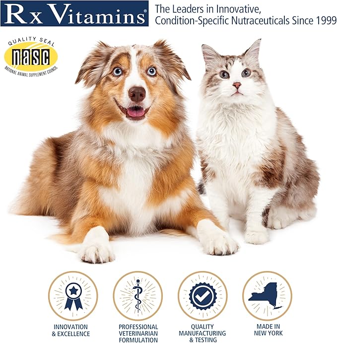 Rx Vitamins Phos-Bind - Kidney Support Supplement Powder - Phosphate Binder for Cats & Dogs for Kidney Health - Supports Normal Kidney Cleanse and Essential Kidney Care - 200g