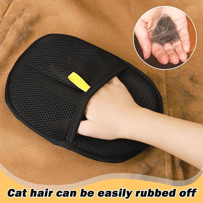 2pcs Pet Hair Removal Glove for Cats Dogs,2025 Electrostatic Pet Hair Remover Grooming Removal Gloves for Pets Hair,Hair Remover Gloves for Couch Clothes Carpet Bed Furniture Pet Grooming