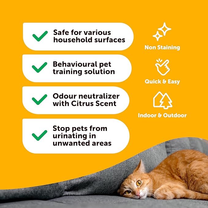 Anti Cat & Dog Urine Spray - 17 Fl Oz - No More Marking Spray for Dogs & Cats - Non-Staining Potty Training Spray for Dogs & Cats - Effective Don't Pee Here Spray for Dogs - Made in Germany