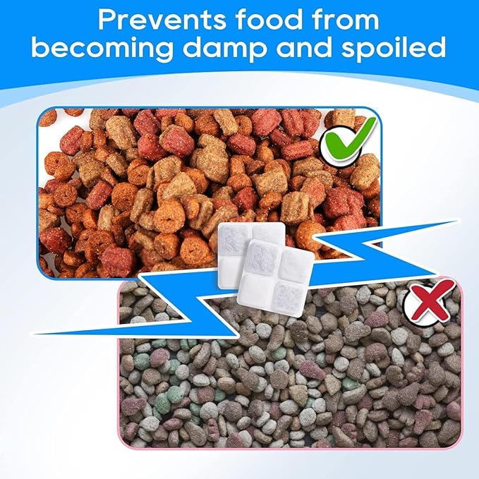 12 Pack Pet Food Desiccant Bag Compatible with Petlibro Automatic Cat Dog Feeders, PLAF001, PLAF002, PLAF101, PLAF005, PLAF006, Upgrade Packets Preserve Pet Food Freshness and Dryness