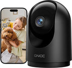 GNCC Indoor Security Camera, 2K Cameras for Home Security with Motion Detection, Baby/Pet Camera with Phone App, Night Vision, 2-Way Audio, TF/Cloud Storage, Works with Alexa & Google Home, 2.4G WiFi