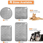 Cat Heating Pad 18x18in, Pet Heating Pad for Cats Heated Cat Pad with Timer（1-24H）,Waterproof Heated Cat Blanket with Chew Resistant Steel Cord