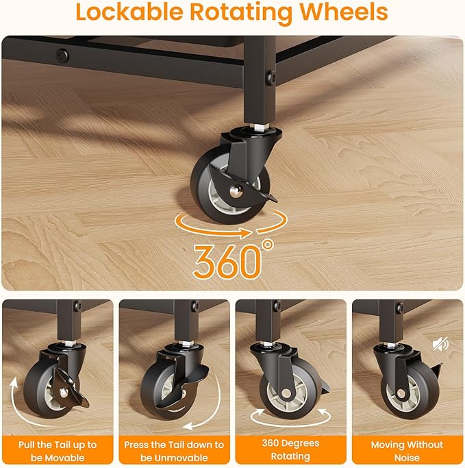 Dog Crate Furniture for Medium Dogs, 38 Inch Medium Kennel, Wooden Pet Cage Decorative Corner End Table with Caster Wheels & Double Removable Tray, White