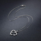 MEDWISE 925 Sterling Silver Dog Paw Print/Rabbit/Panda/Frog Necklace Pendant Heart Necklace Jewelry Gifts for Women Ladies Wife Mother Daughter Granddaughter Birthday Christmas