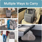 Jespet Pet Backpack Carrier for Small Dog, Puppy, Soft Carrier Backpack Ideal for Traveling, Hiking, Walking and Outdoor Activities with Family (4-Grey)