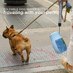 Foldable Dog Water Bottle, Portable Dog Water Dispenser, Outdoor Pet Water Bottle for Cat, Puppy, Walking, Hiking, Travel. Dishwasher Safe, 10oz