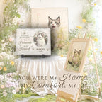 Personalized Cat Sympathy Gifts, Cemetery Decorations for Grave, Custom Pet Memorial Stone with Photo Name Date Bereavement Sympathy Gift for Cat Lover (Quote 10)