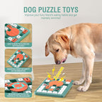 Dog Puzzle Toys,Interactive Treat Puzzle Dog Toy for IQ Training & Mental Stimulating,Treat Puzzle Dispensing with Squeaky Design for Large Medium Smart Dogs