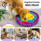 PETCARE Snuffle Mat for Dogs Adjustable Slow Feeder Bowl Interactive Enrichment Puzzle Toys for Small Medium Large Breed Dogs Cats Puppy Sniff Foraging Mats Mental Stimulation Treat Game, 19*19 inch