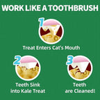 Just Try 16 OZ Kale & Spinach Cat Treats for Indoor Cats, Gluten Free, Low-Calorie Healthy Cat Snacks, Plant-Based Fiber-Rich Natural Chicken Flavor Training Treats