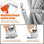 Tomkas Dog Sling Carrier for Small Dogs Puppy Carrier for Small Dogs (Grey, for Pets Weight 2-7 lbs)