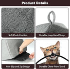 Rypet Heated Cat Bed Cave, Adjustable Temperature Heated Pet Bed Indoor with Timer and Timer, Indoor Cat Cave Bed Cat House with Removable Washable Cushioned Pillow and Chew Resistant Cord Update