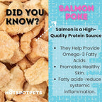 hotspot pets Freeze Dried Salmon Treats for Cats & Dogs -Made in USA-1LB Resealable Big Bag -Single Ingredient, High Protein, All Natural Grain-Free- Perfect for Training, Topper or Snack