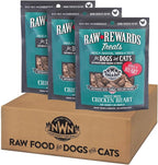Northwest Naturals Raw Rewards Freeze-Dried Chicken Heart Treats for Dogs and Cats - Bite-Sized Pieces - Healthy, 1 Ingredient, Human Grade Ingredients, Natural, Proudly Made in USA, 3 Oz (Pack of 3)