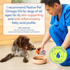 Native Pet Omega 3 Fish Oil for Dogs & Cats - Promotes Healthy Skin, Shiny Coat, & Strong Joints - Made with Wild Alaskan Salmon Oil for Dogs – Tasty, Fast-Absorbing Omega 3 6 9 Liquid Supplement-16oz