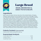 Solid Gold Bison Dry Dog Food for Large Dogs – High Protein, Whole Grain Kibble with Real Bison, Brown Rice & Omega 3 – Large Kibble w/Probiotics for Gut Health - Adult Dog Food - Nutrientboost™–22LB