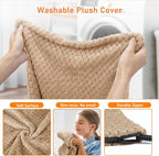 INVENHO Heated Cat Bed, Waterproof Adjustable Temperature Dog Cat Heating Pad with Timer, Indoor Pet Heating Pad for Cats Dogs Electric Pads for Dogs Cats, Pet Heated Pad