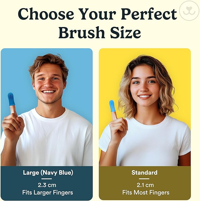 Jasper Dog Toothbrush, 360º Dog Tooth Brushing Kit, Cat Toothbrush, Dog Teeth Cleaning, Dog Finger Toothbrush, Dog Tooth Brush for Small & Large Pets, Dog Toothpaste Not Included, 4-Pack Blue