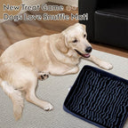 Snuffle Mat for Dogs, Dog Puzzle Mat, Interactive Dog Toys for Enrichment,Sniff Mats with Non-Slip Backing,Suitable for Breeds and Sizes of Dogs (Navy, 17" X 15")