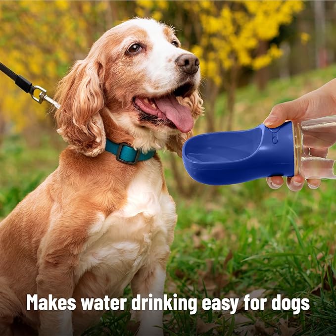 Mr. Pen Portable Dog Water Bottle, 19 oz, Large, Navy Blue, Travel Dog Water Bottle Dispenser, Not Dishwasher Safe