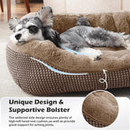 INVENHO Large Dog Beds Large Sized, Washable Orthopedic Warming Soft Sleeping Durable with Anti-Slip Bottom